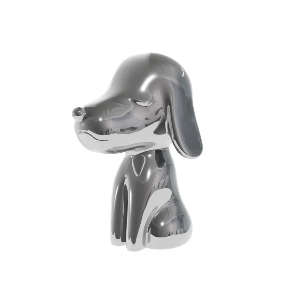 Statua Arturino Cromata Argento - Candyslab
