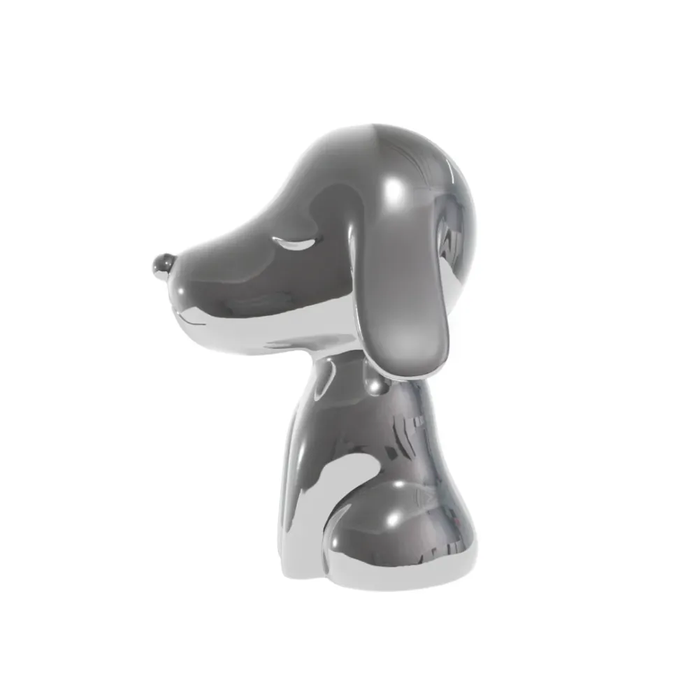 Statua Arturino Cromata Argento - Candyslab