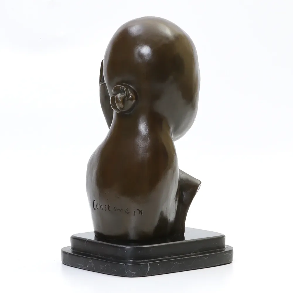 Statua bronzo Riproduzione Brancusi Miss Pogany I 27 cm