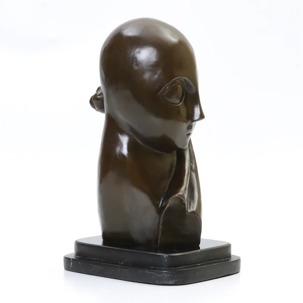 Statua bronzo Riproduzione Brancusi Miss Pogany I 27 cm