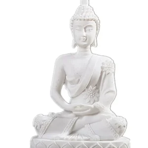 Statua di Buddha bianco 11 cm