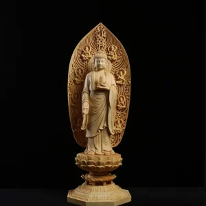 Statua di Buddha legno 43 cm