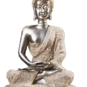 Statua di Buddha sabbia/argento 11 cm