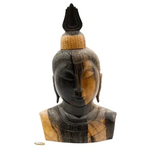Statua di Buddha thailandese legno, intagliata mano # 93854