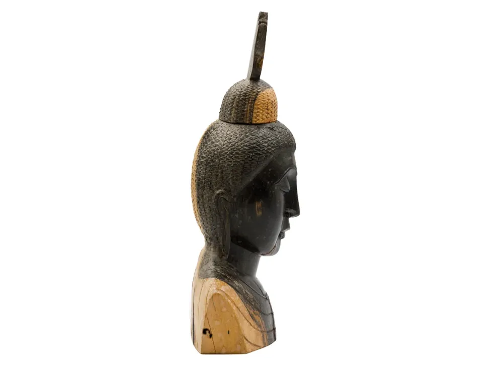Statua di Buddha thailandese legno, intagliata mano # 93854