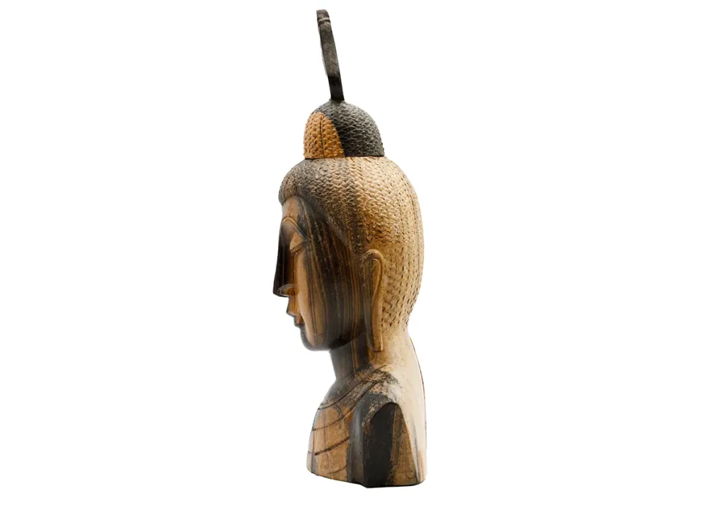 Statua di Buddha thailandese legno, intagliata mano # 93854
