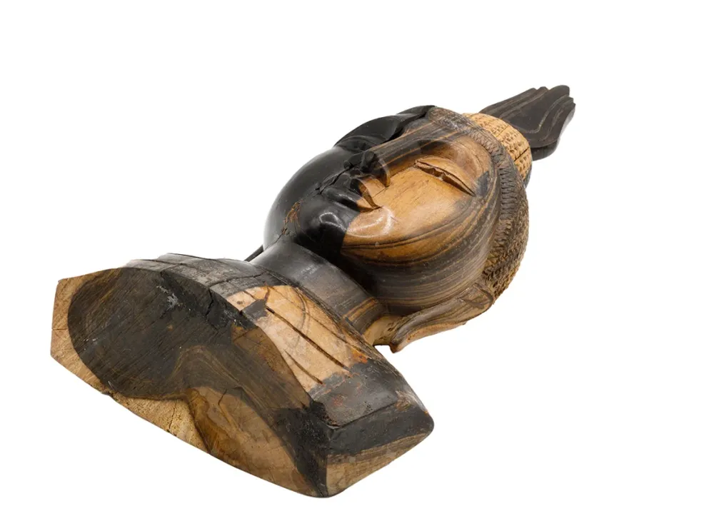Statua di Buddha thailandese legno, intagliata mano # 93854