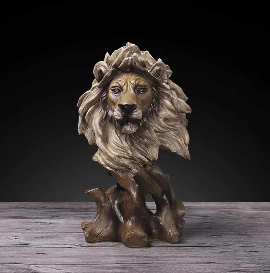 Statua busto leone 28 cm