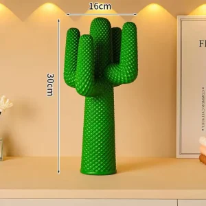 Statua di cactus di design verde resina 30 cm