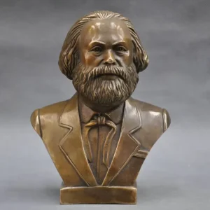 Statua del busto di Karl Max bronzo 18 cm