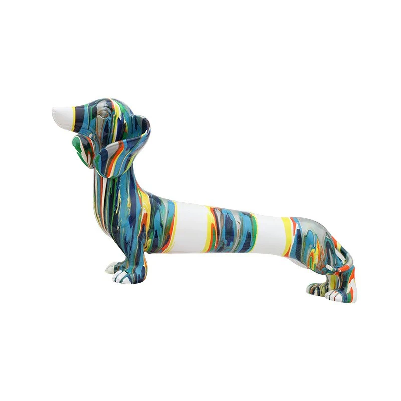 Statua del cane di colore Bassotto