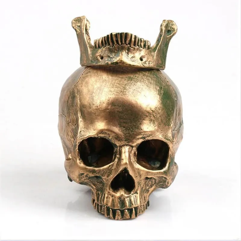 Statua del teschio Teschio d'oro 14 cm