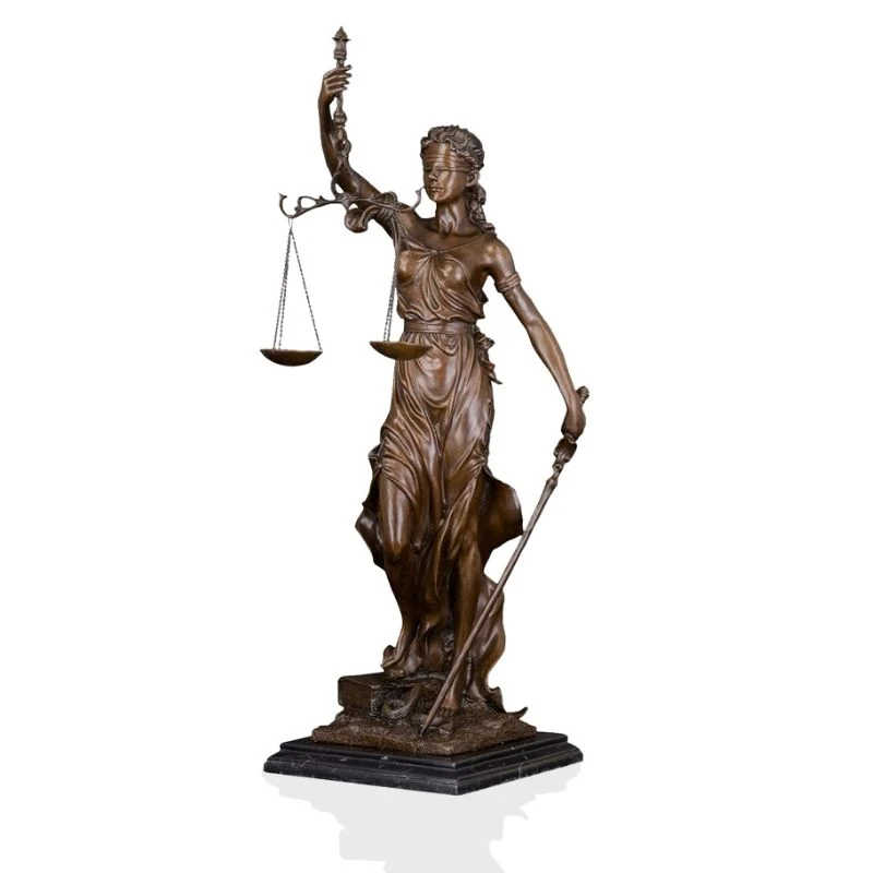 Statua della Giustizia - Themis - bronzo 34 cm