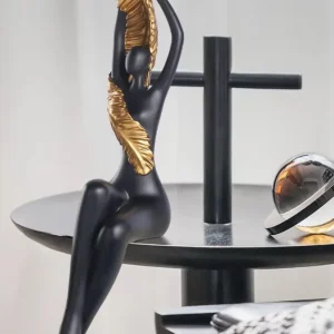 Statua di donna moderna resina - nera 55 cm