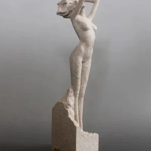 Statua di donna nuda arenaria 32 cm