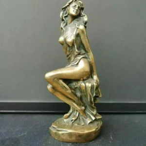 Statua di donna nuda metallo 15 cm