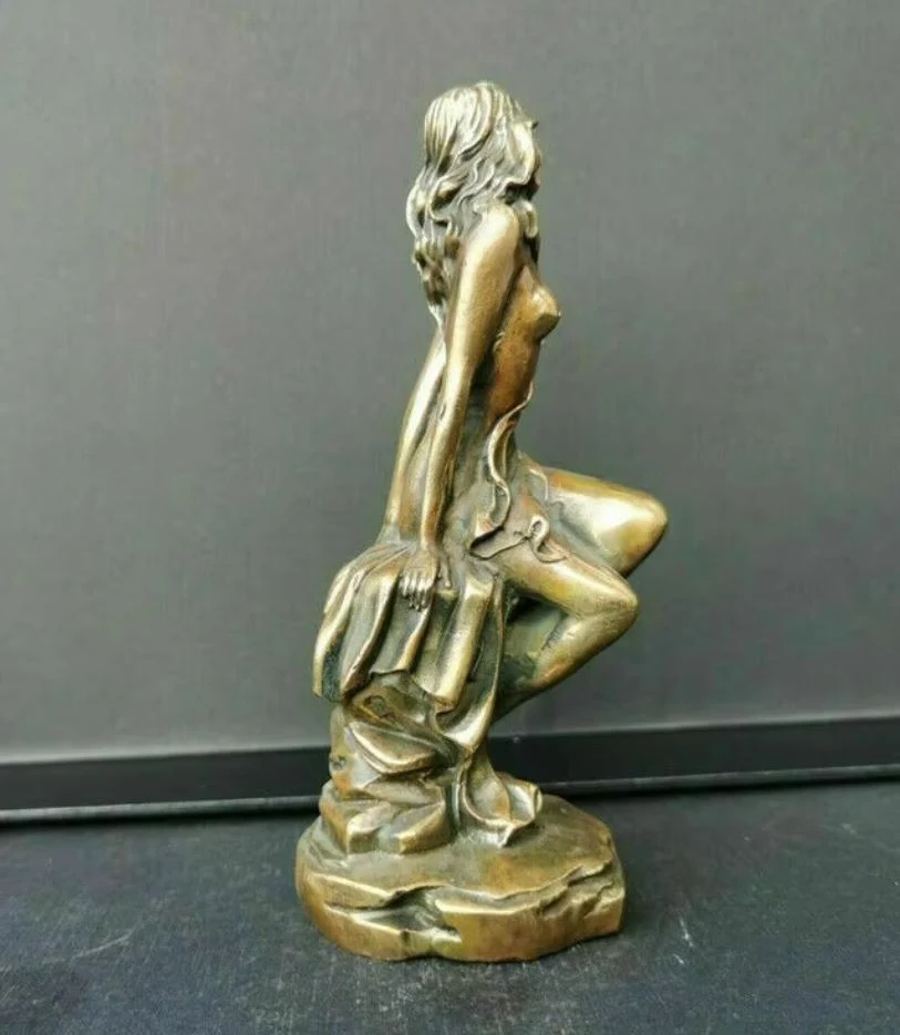 Statua di donna nuda metallo 15 cm