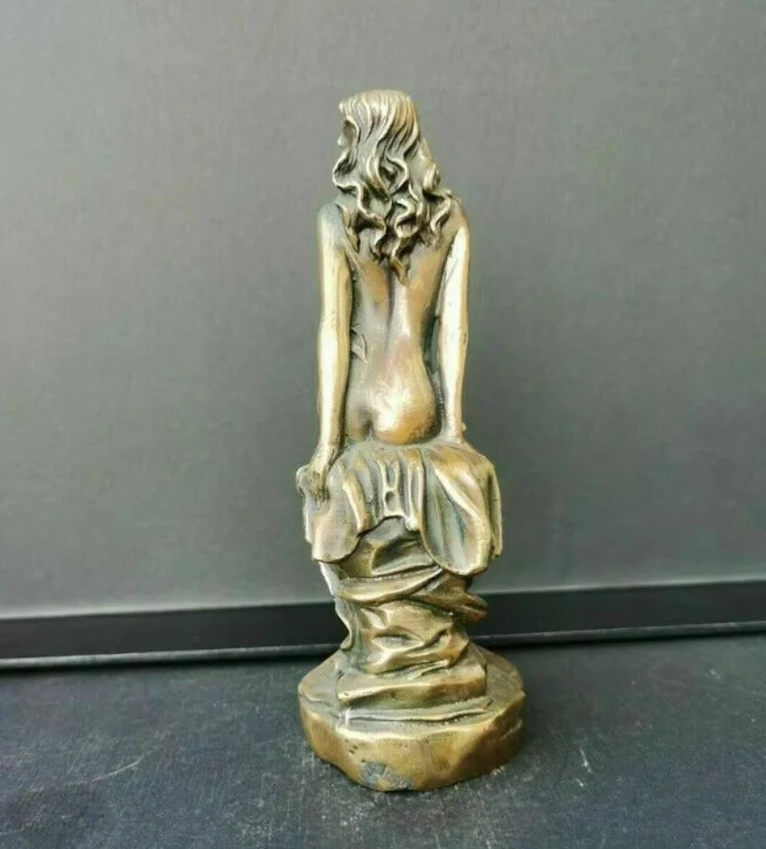 Statua di donna nuda metallo 15 cm