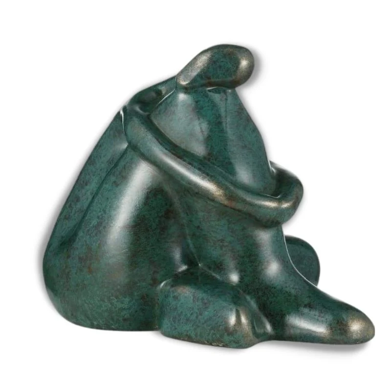 Statua di donna Pensatore rotondo 26 cm