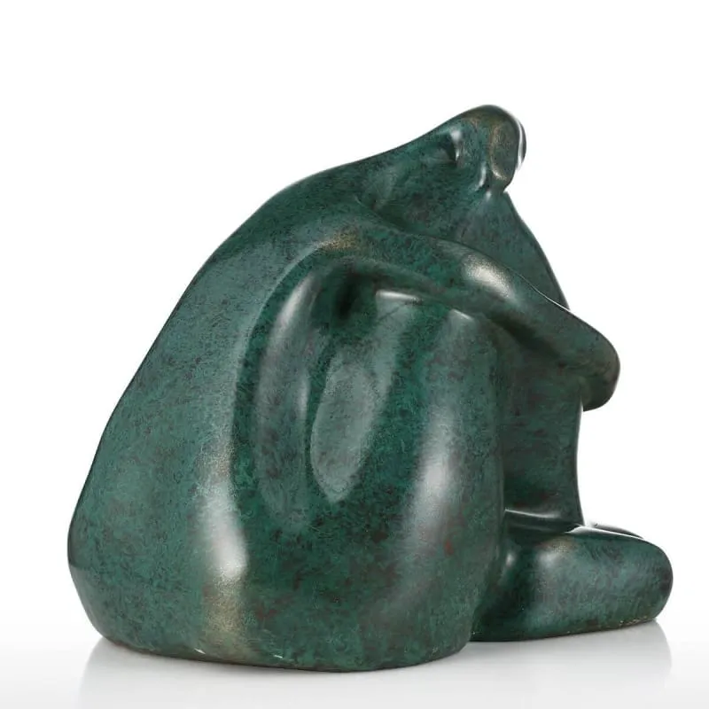 Statua di donna Pensatore rotondo 26 cm