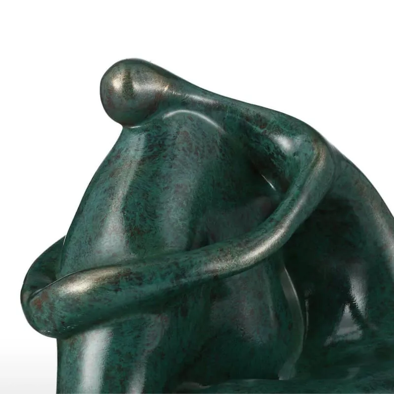 Statua di donna Pensatore rotondo 26 cm