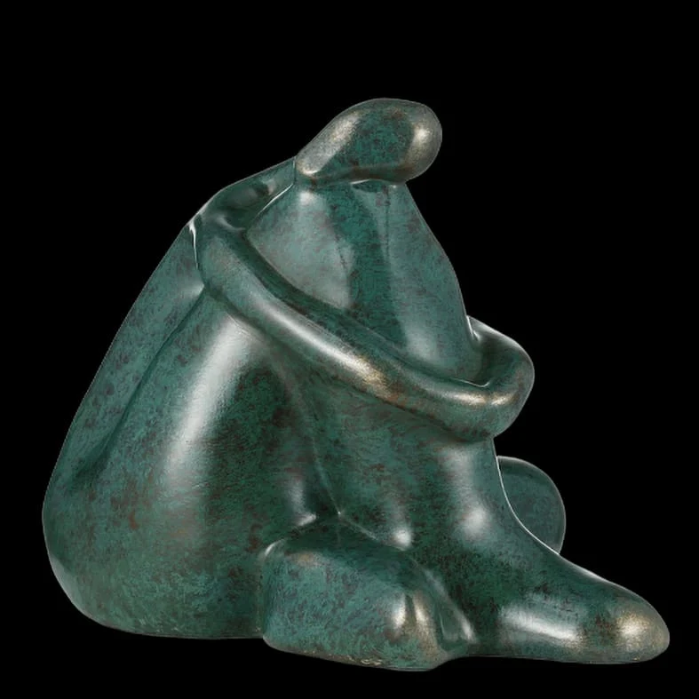 Statua di donna Pensatore rotondo 26 cm
