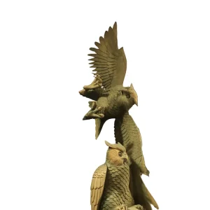Statua due Civette portafortuna