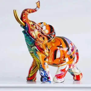 Statua elefante pop art resina 17 cm