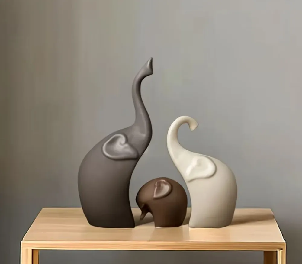 Statua di elefante stile nordico 24 cm