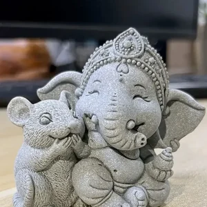 Statua - Ganesh e topolino grande