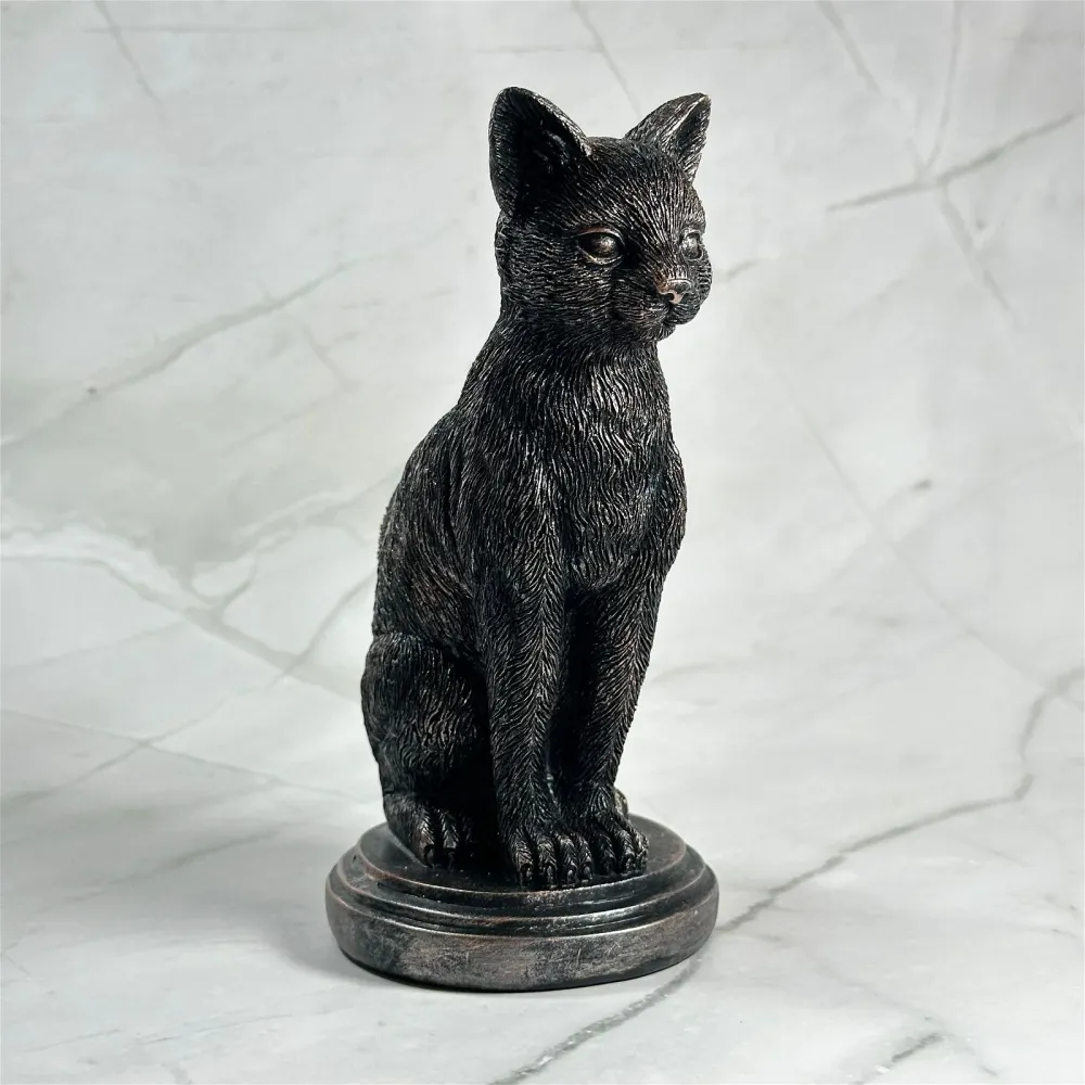 Statua di gatto/portacandele