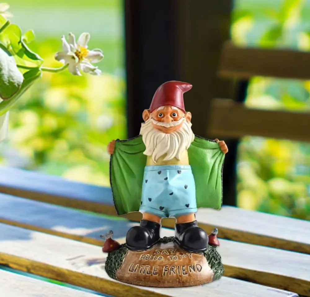 Statua di gnomo da giardino calçon da 15 cm