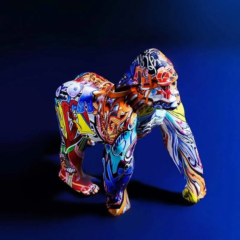 Statua Gorilla multicolore King Kong 28 cm