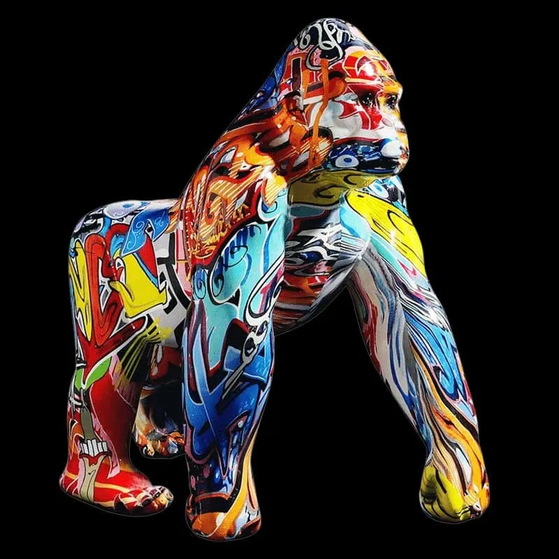 Statua Gorilla multicolore King Kong 28 cm