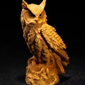 Statua gufo legno 11 cm