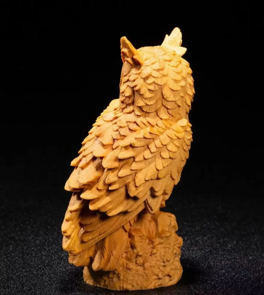 Statua gufo legno 11 cm