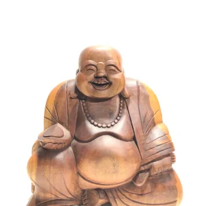Statua Happy Buddha legno