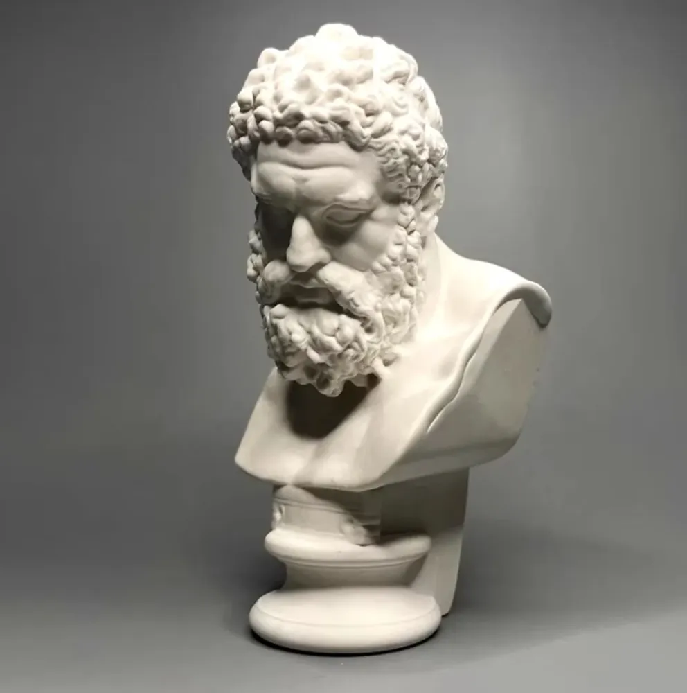 Statua di Hercule testa busto 16 cm