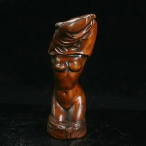 Statua legno di donna nuda 9 cm