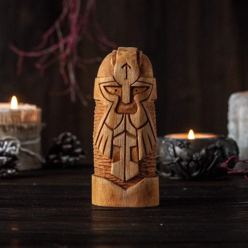 Statua legno di Thor