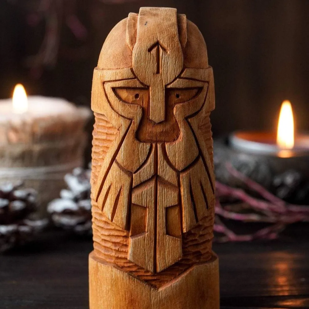 Statua legno di Thor