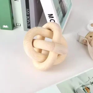 Statua di nodo legno stile nordico 15 cm