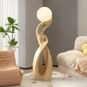 Statua nordica astratta gialla 82 cm