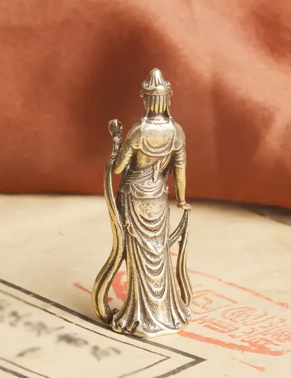 Statua - Quan Yin ottone