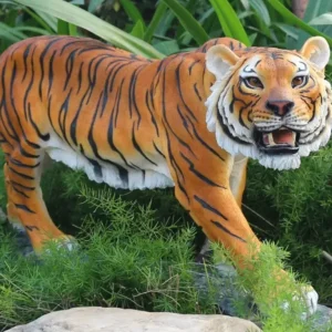 Statua realistica di tigre per esterni 20 cm