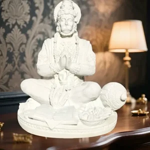 Statua resina bianca - Hanuman