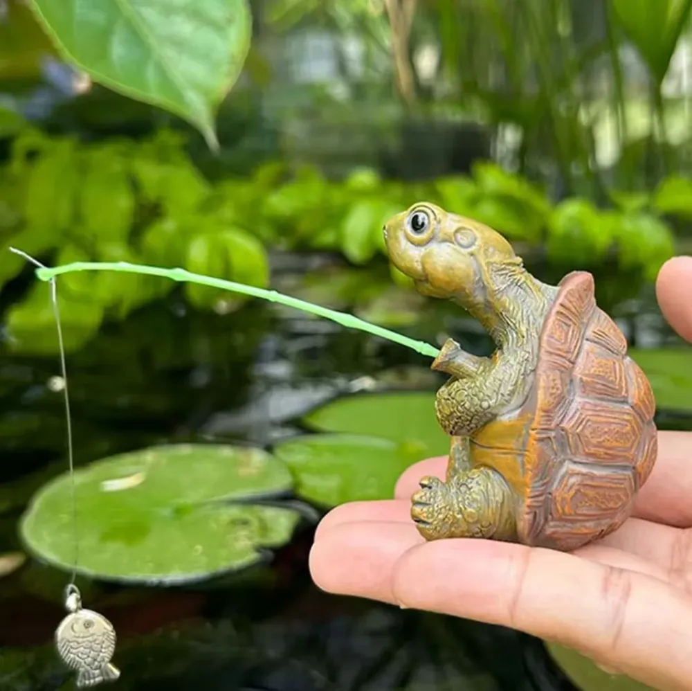 Statua di tartaruga da pesca 5 cm