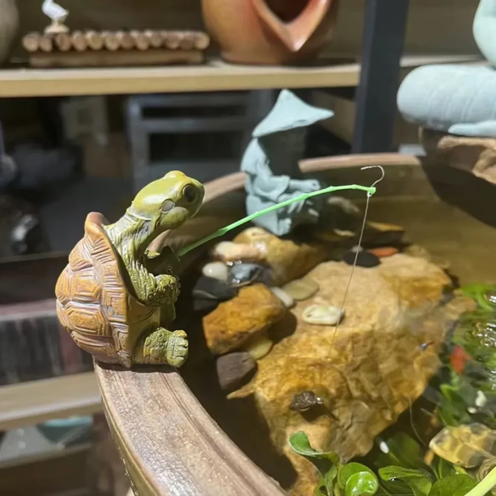 Statua di tartaruga da pesca 5 cm