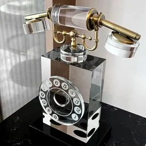 Statua telefonica cristallo vintage 25 cm