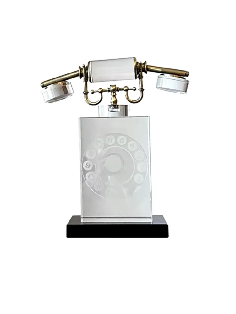 Statua telefonica cristallo vintage 25 cm
